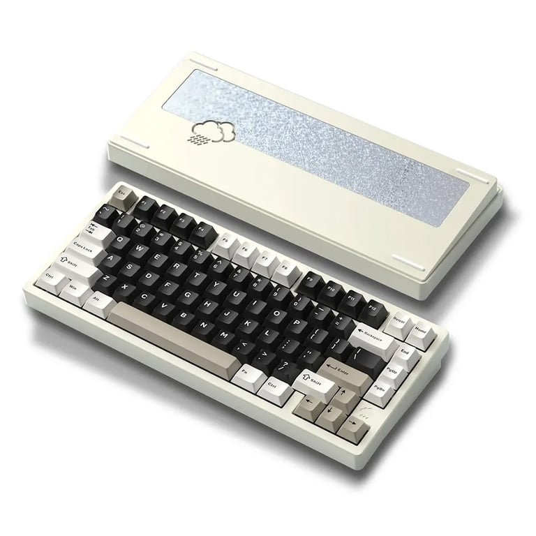 WOBKEY Rainy 75 客製化鍵盤成品(Pro-暖白-雪墨軸)