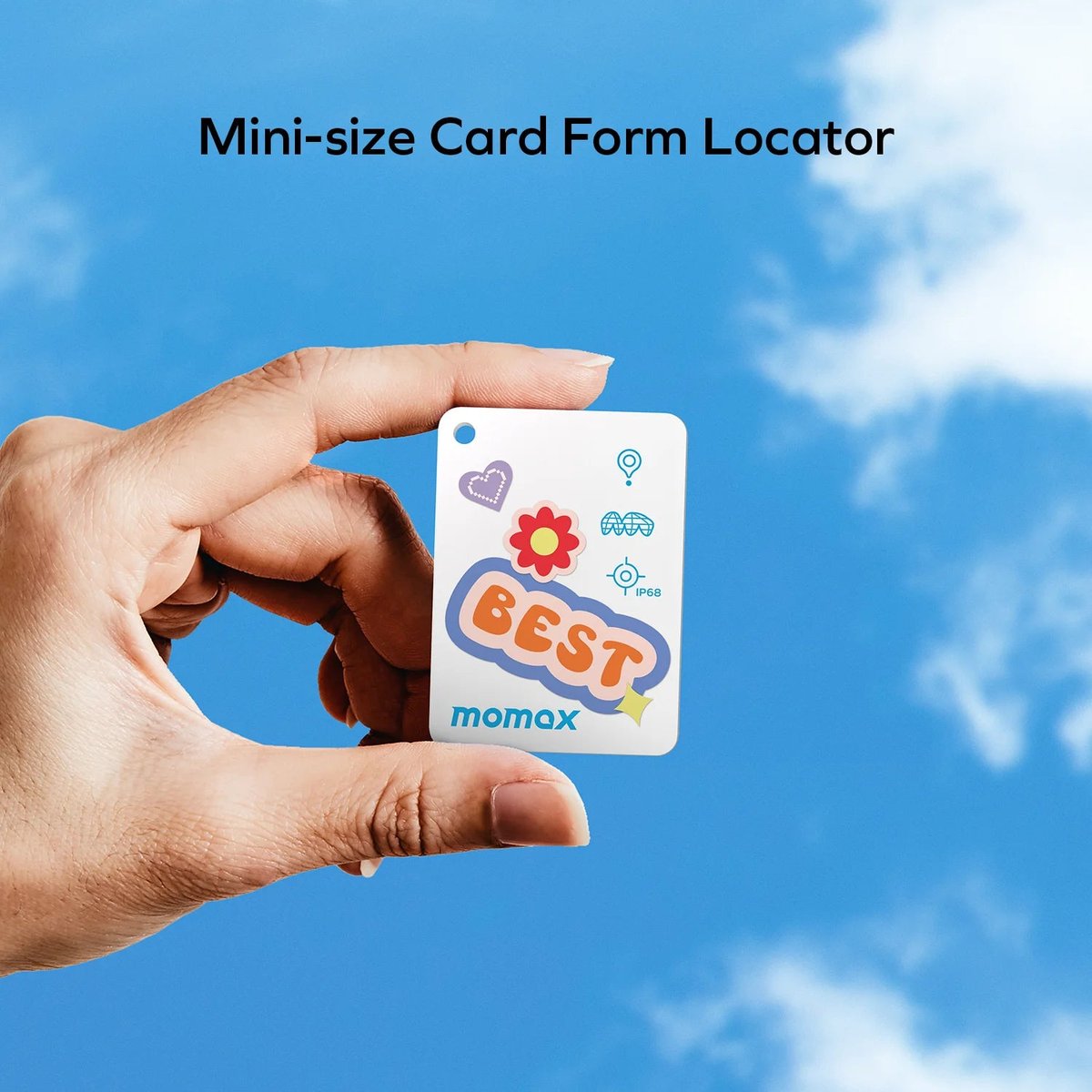 MOMAX PinCard² X Mini 可充電迷你全球定位器(BR22)(藍色)