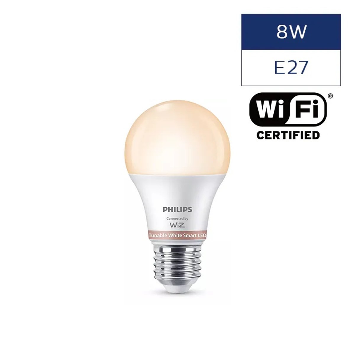 Philips Smart LED 8W A60 E27 WiZ 冷暖白光智能燈泡