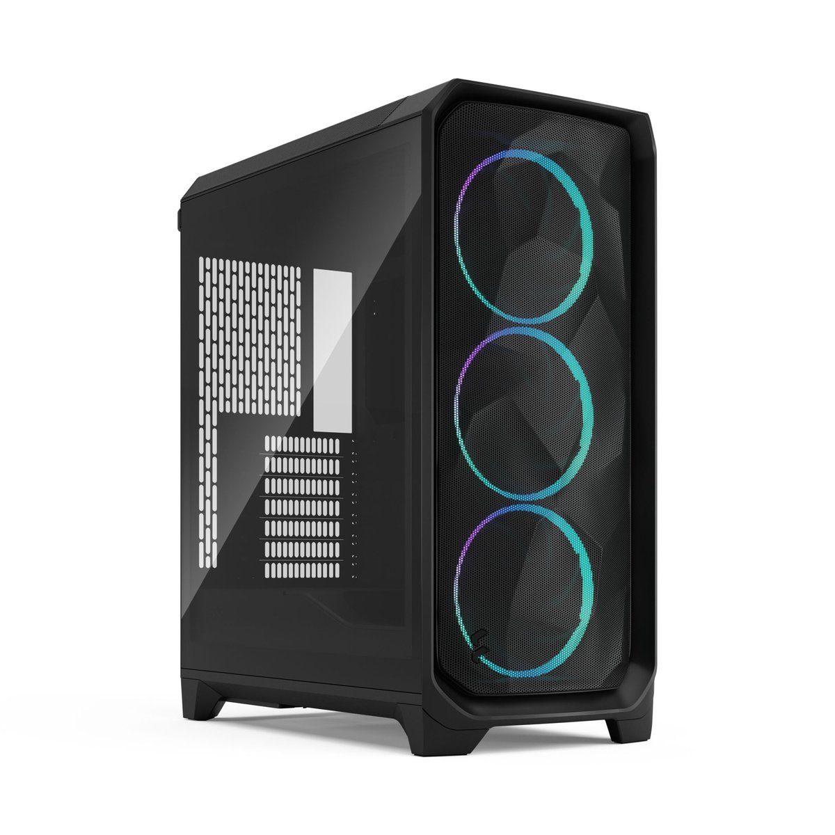 Fractal Design Meshify 3 E-ATX 機箱(FD-C-MES3A-06)(無環繞燈光-ARGB風扇-黑色-暗塗層鋼化玻璃)