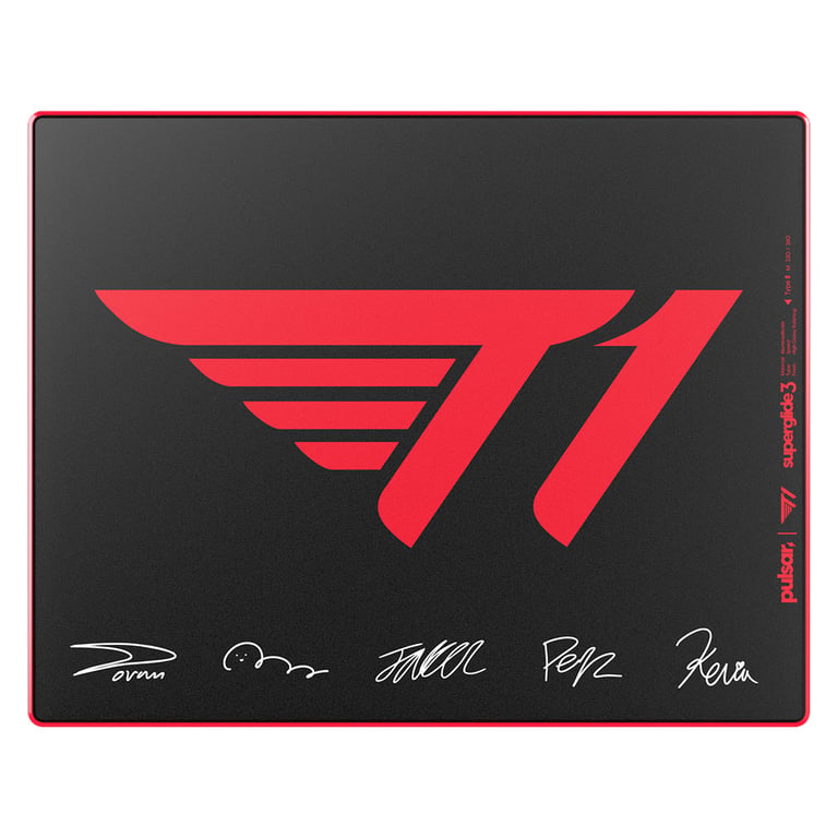 Pulsar ✕ T1 聯名版 Superglide V3 玻璃滑鼠墊(T1 Signature Red-M)