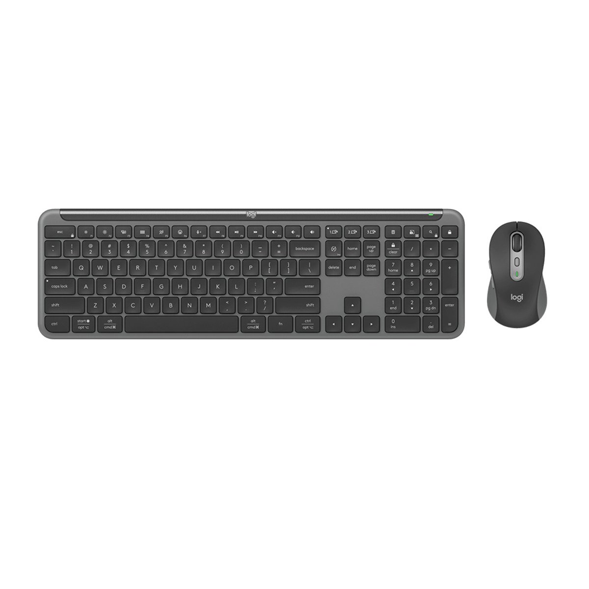 Logitech MK950 無線纖薄靜音鍵鼠組(石墨灰)