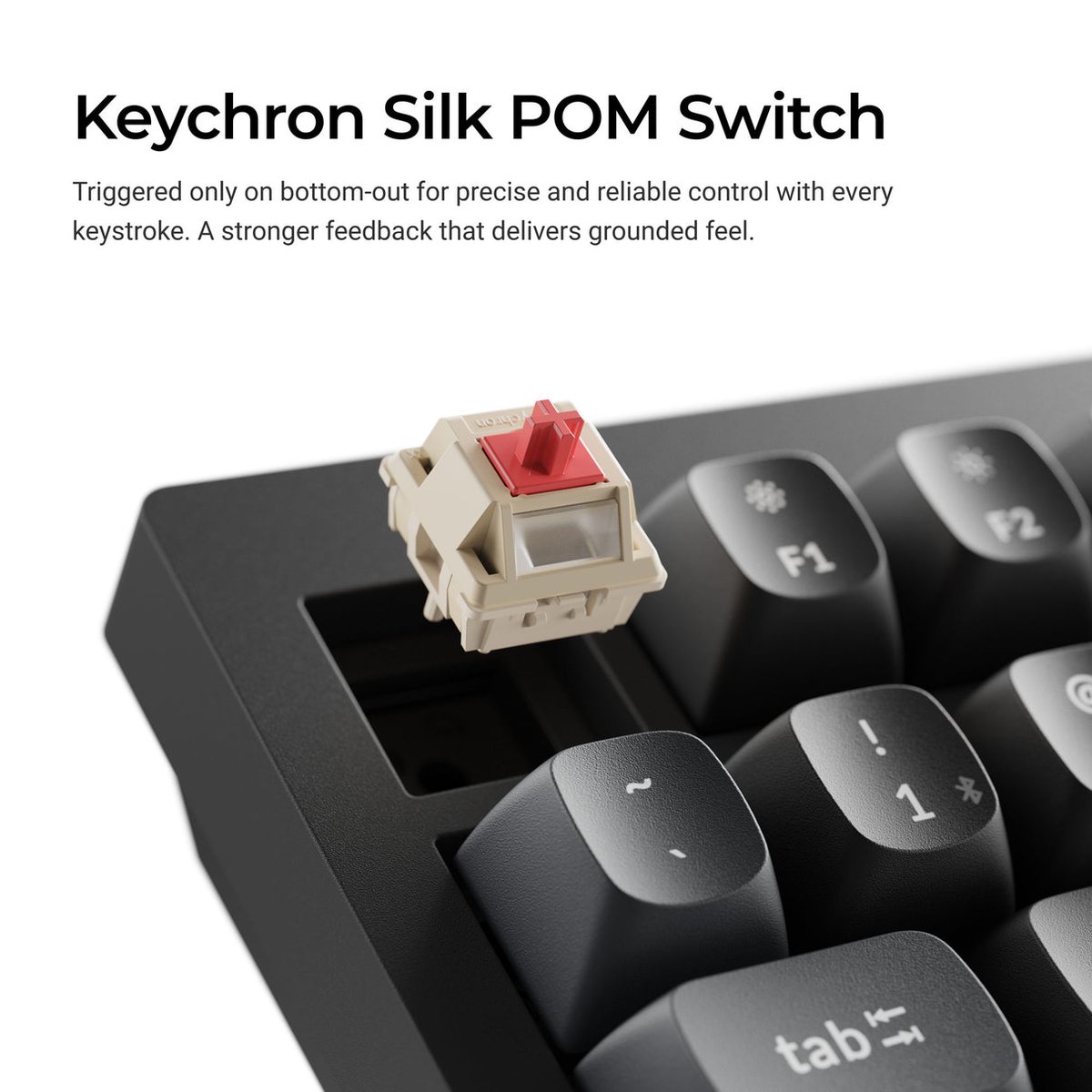 Keychron V3 Ultra 8K (V3U-D1) ZMK 三模無線機械鍵盤(碳黑-Keychron Silk POM 紅軸)