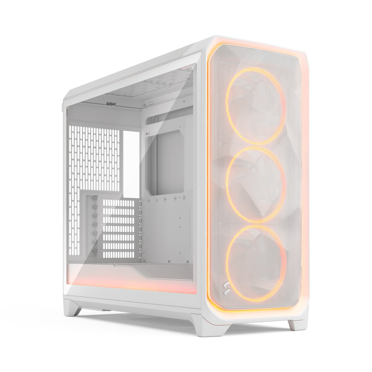 Fractal Design Meshify 3 XL E-ATX 機箱(FD-C-MES3X-05)(前面板環繞燈光-ARGB風扇-白色-透亮塗層鋼化玻璃)