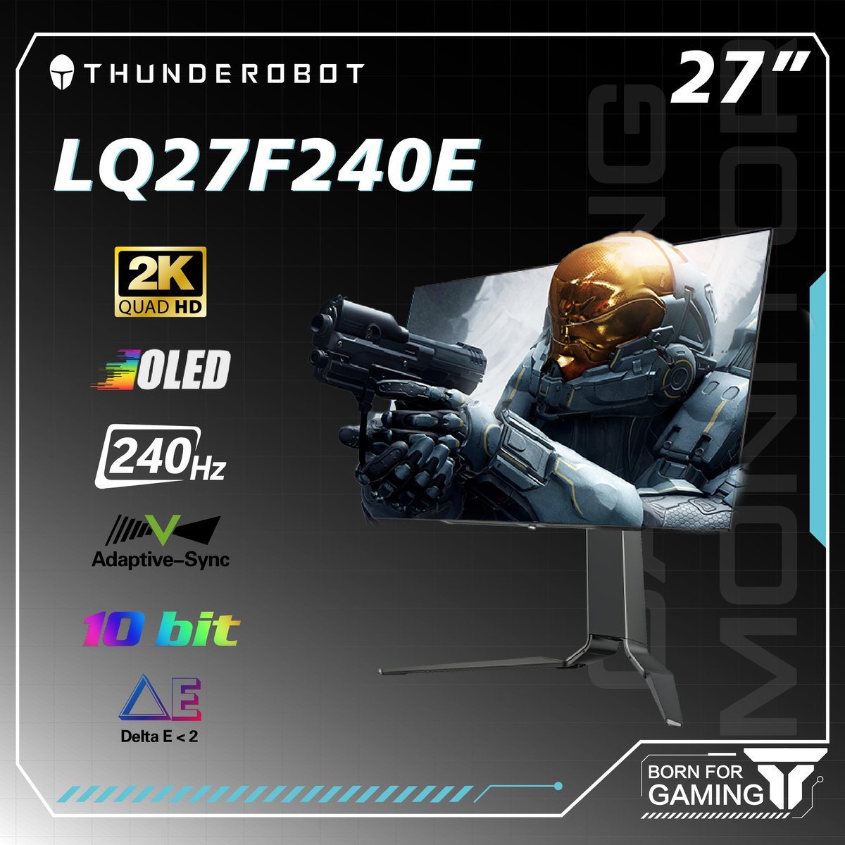 Thunderobot LQ27F240E OLED 27吋 2K 240Hz 顯示器