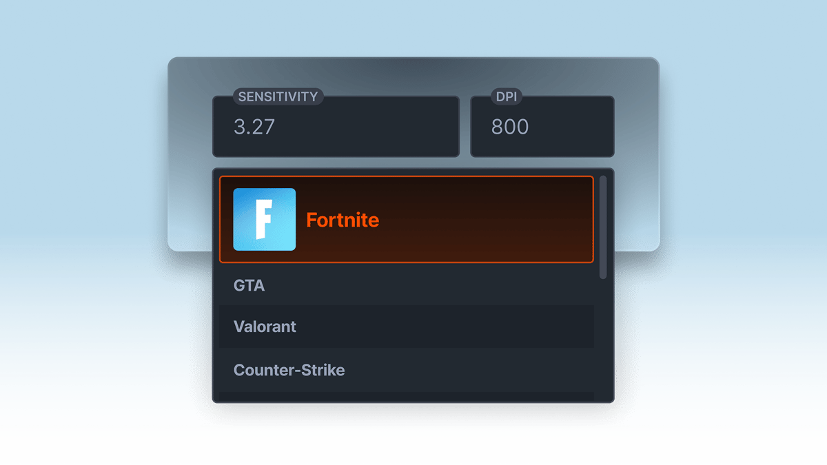Aerox 3 Wireless Gen 2 Fortnite Edition 瞄準訓練畫面，靈敏度顯示 0.41