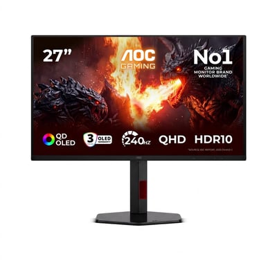 AOC AGON Q27G4ZDR 27吋 4K UHD 240Hz QD-OLED 電競顯示器