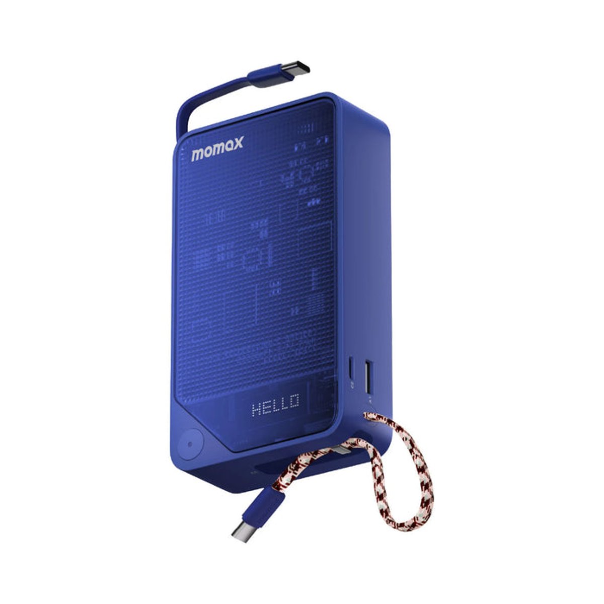 MOMAX 1-POWER X+ 20000mAh Battery 雙內建 USB-C 線流動電源(IP179)(藍色)