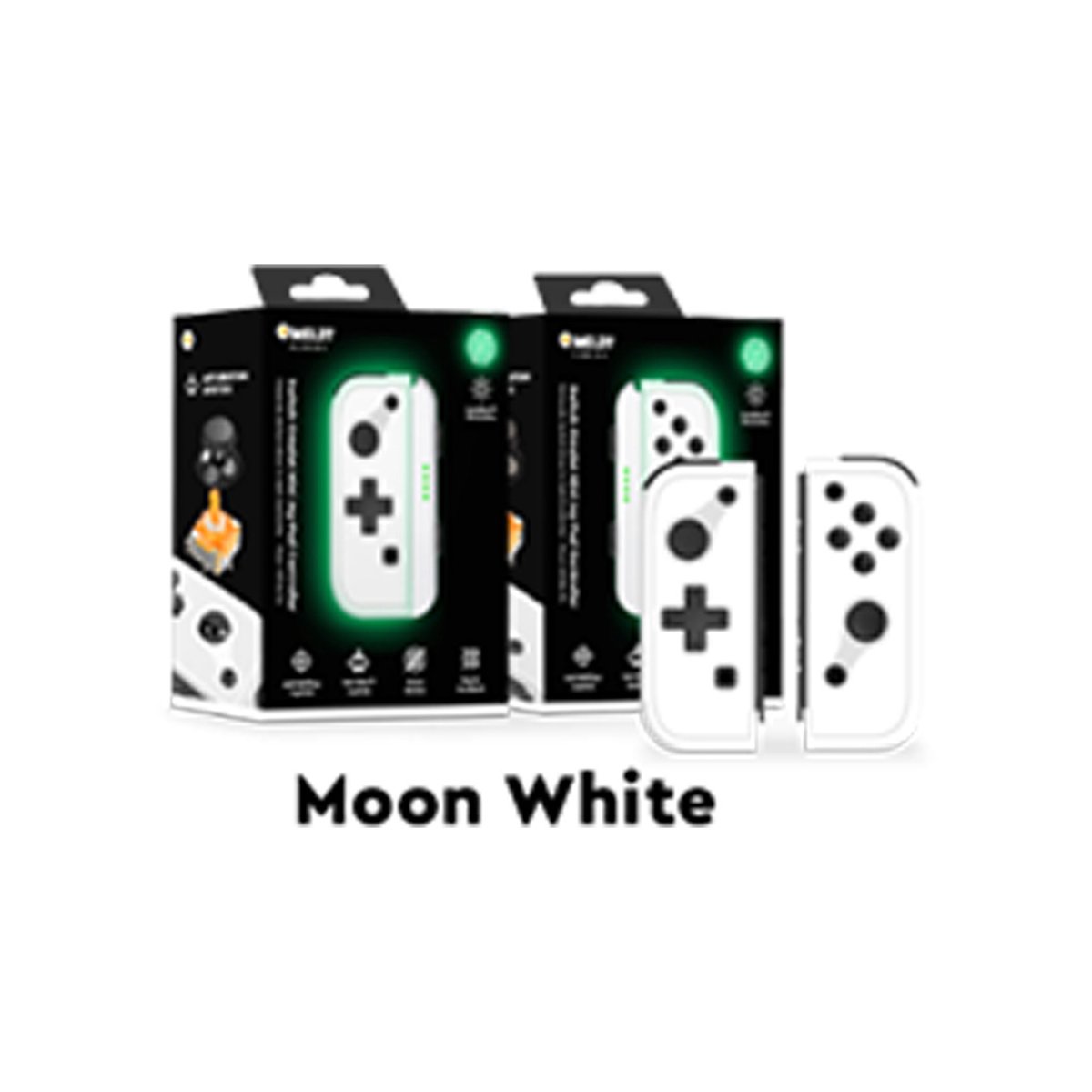 Omelet Gaming Mini Joy-Pad  自由搭配 熒光 無線體感控制器 for Nintendo Switch(右 Moon White)