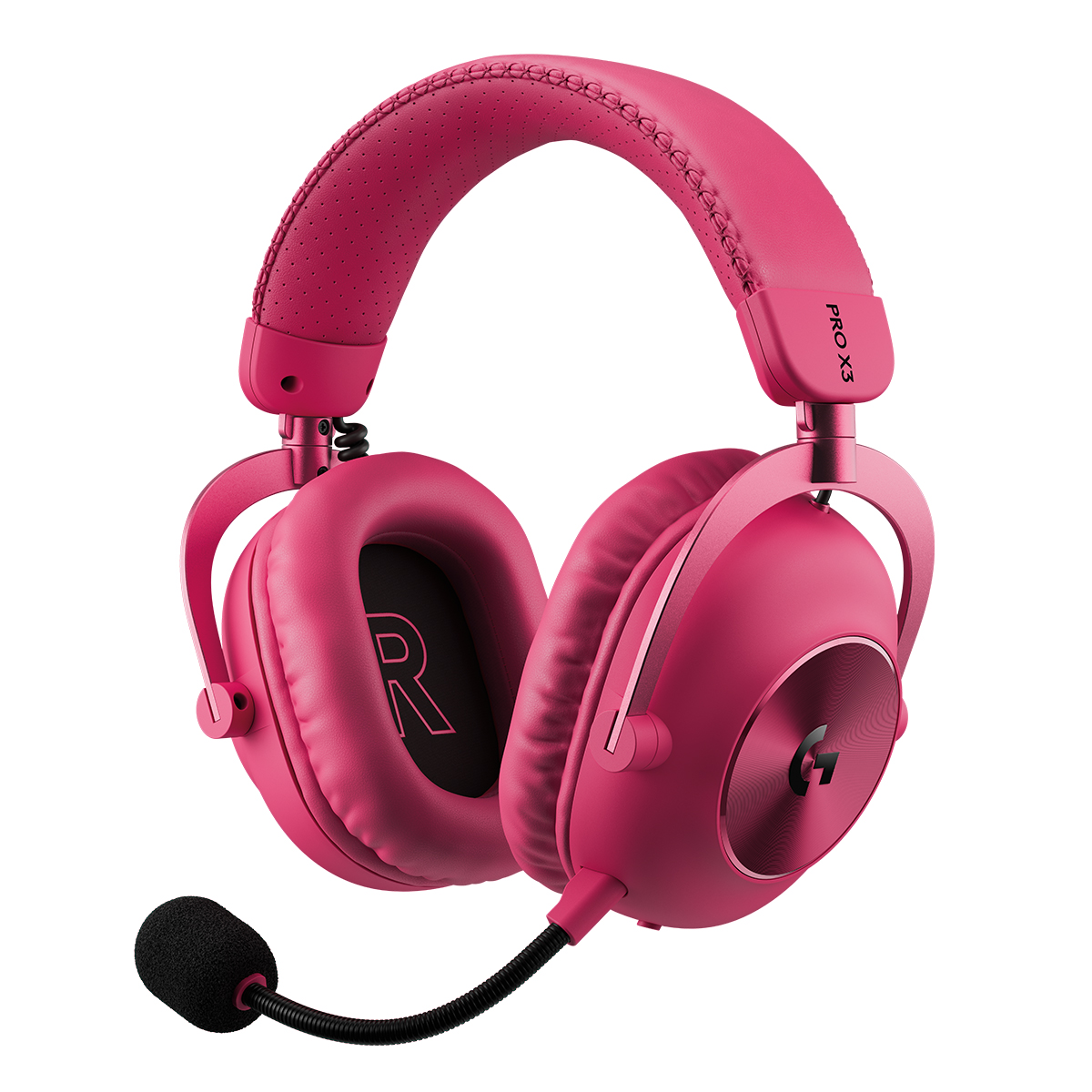 Logitech G PRO X3 LIGHTSPEED 無線電競耳機(桃紅色)