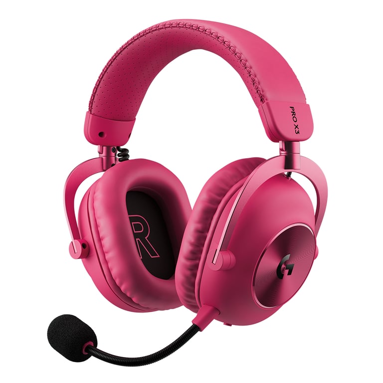 Logitech G PRO X3 LIGHTSPEED 無線電競耳機(桃紅色)