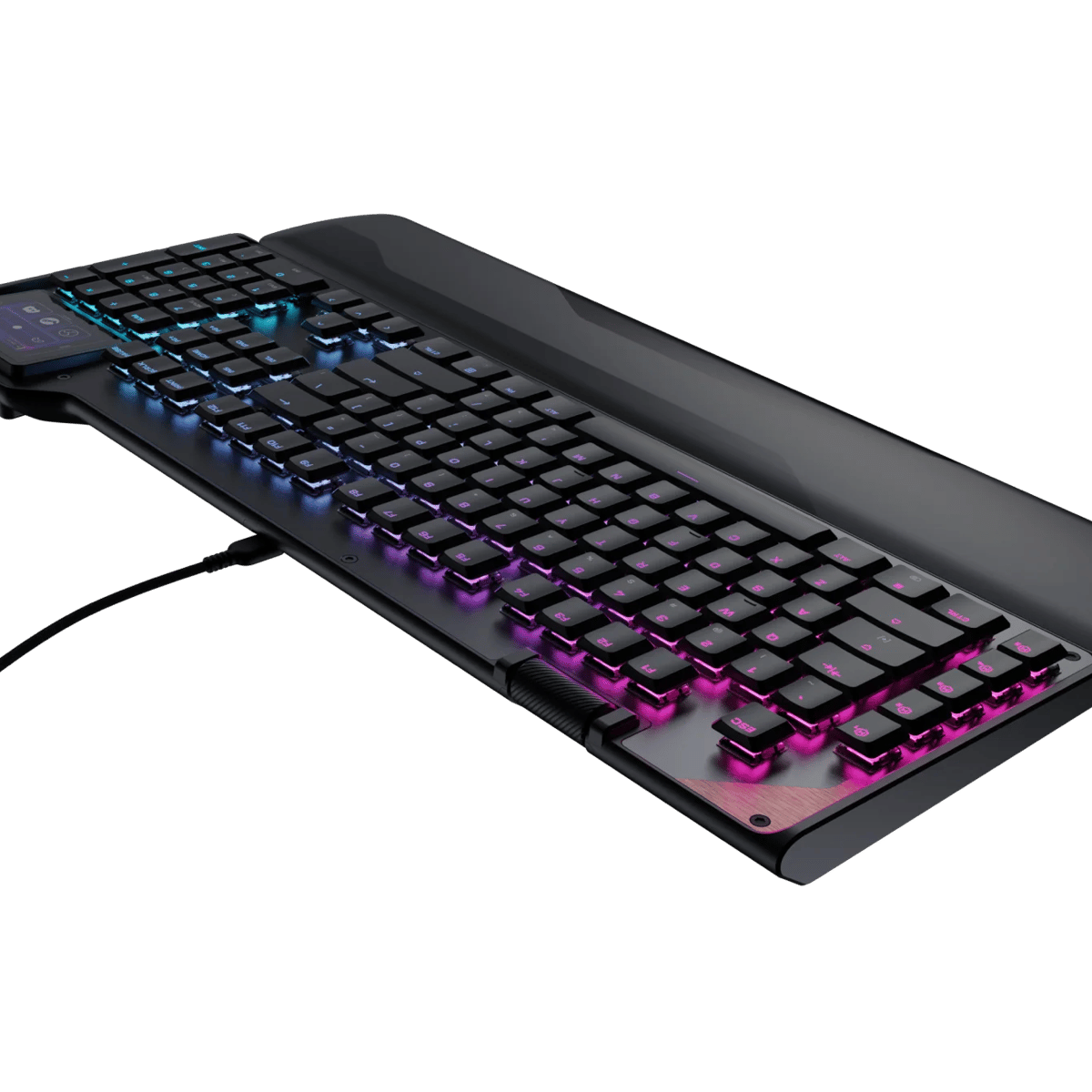 Turtle Beach Command Series KB5 全尺寸有線遊戲鍵盤(2.4 吋觸控螢幕)(黑色)