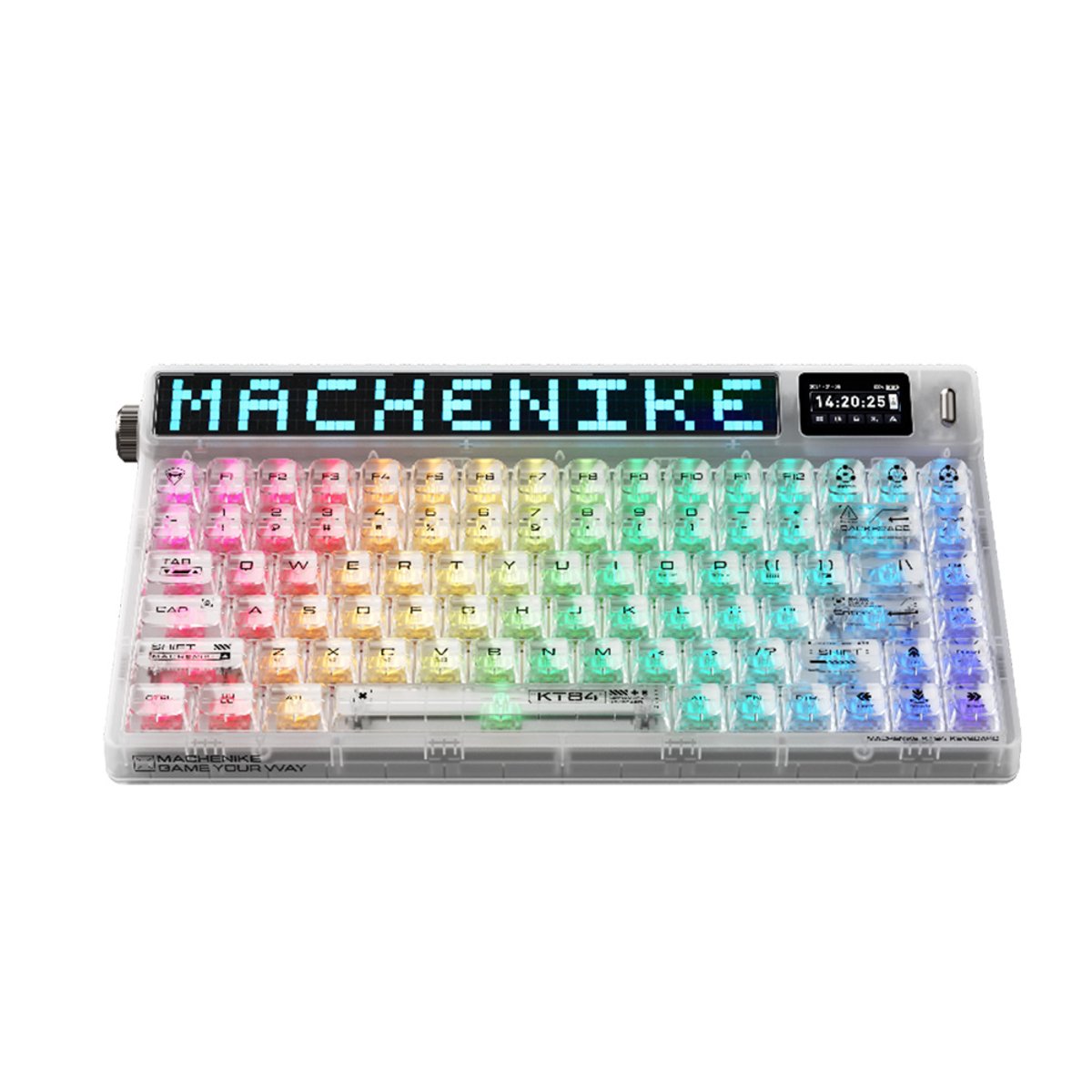 MACHENIKE KT84-B84W 三模84鍵 機械式鍵盤(黃軸-白透)