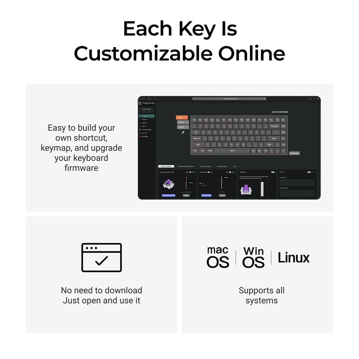 Keychron K2 HE (K2H-F1R) QMK 三模無線磁軸鍵盤(特別版-Resin Edition)