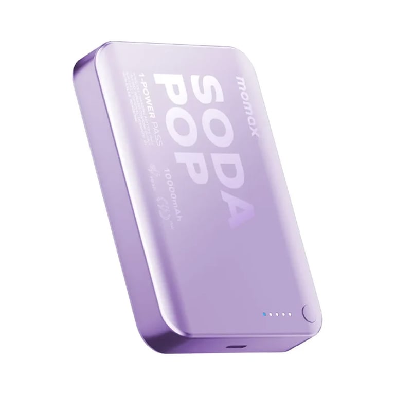 MOMAX 1-POWER PASS 10000mAh磁吸流動電源(IP166)(紫色)