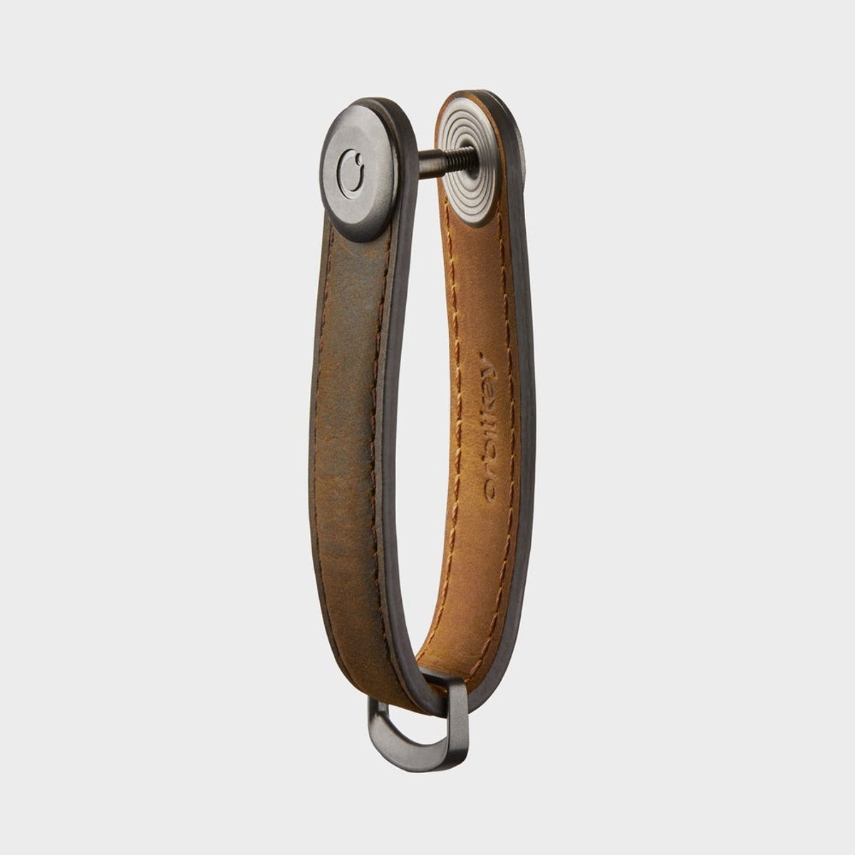 Orbitkey Crazy Horse Key Organiser 瘋馬皮鎖匙收納帶(橡樹棕-啡線)