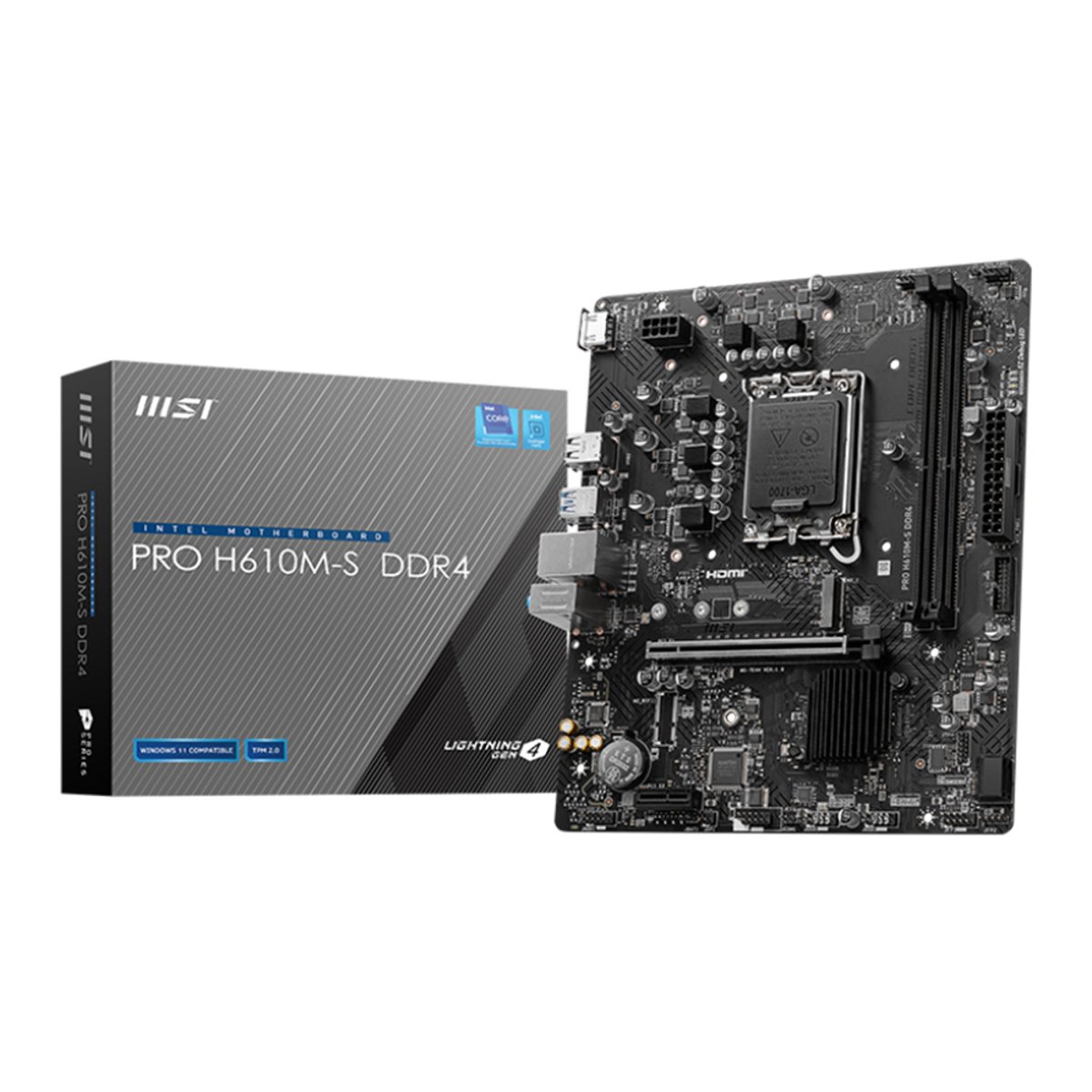 MSI PRO H610M-S DDR4 mATX主機板(PRO-H610M-S-DDR4)