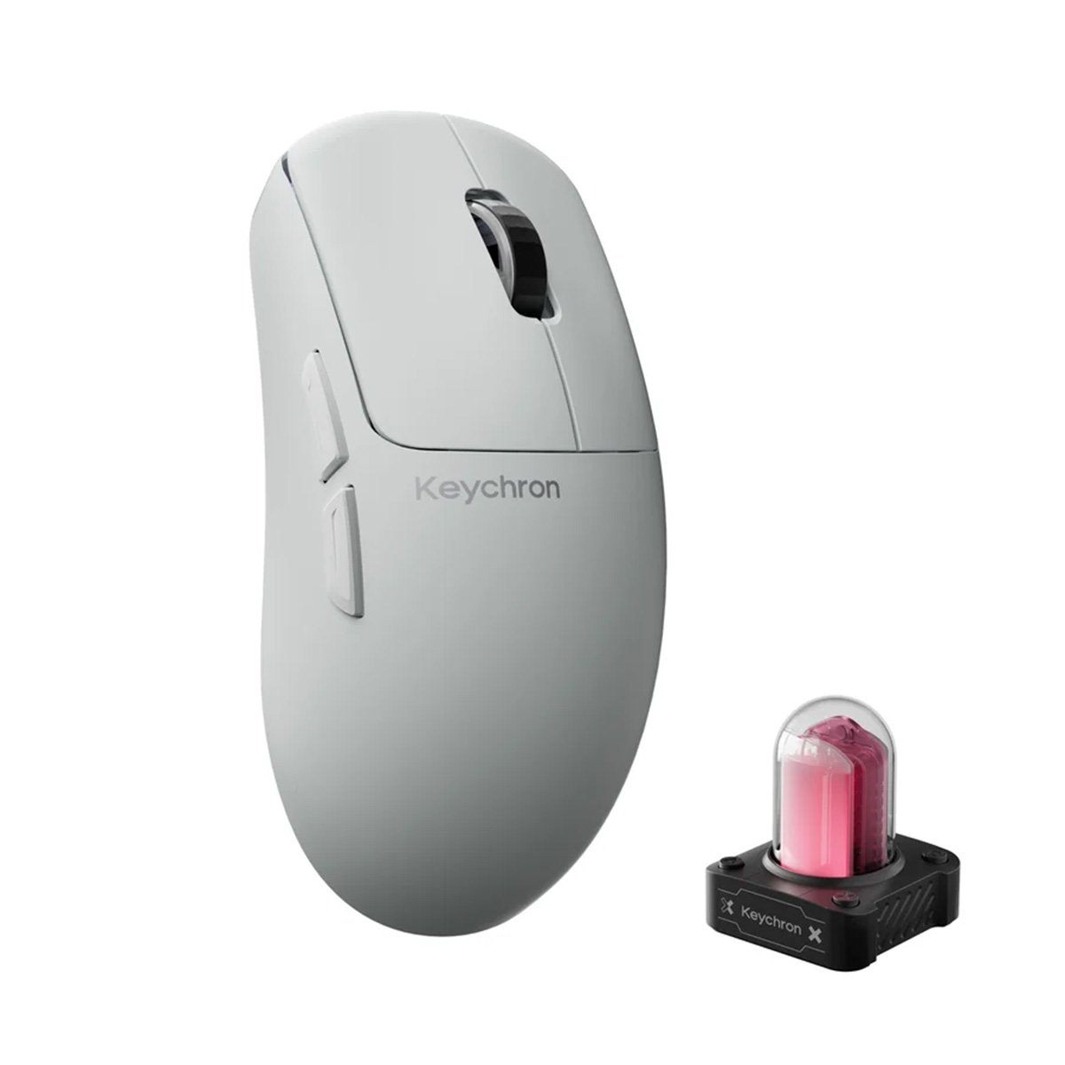 Keychron G6 HE 8K Wireless 雙模無線滑鼠(G6-HB2)(白色)