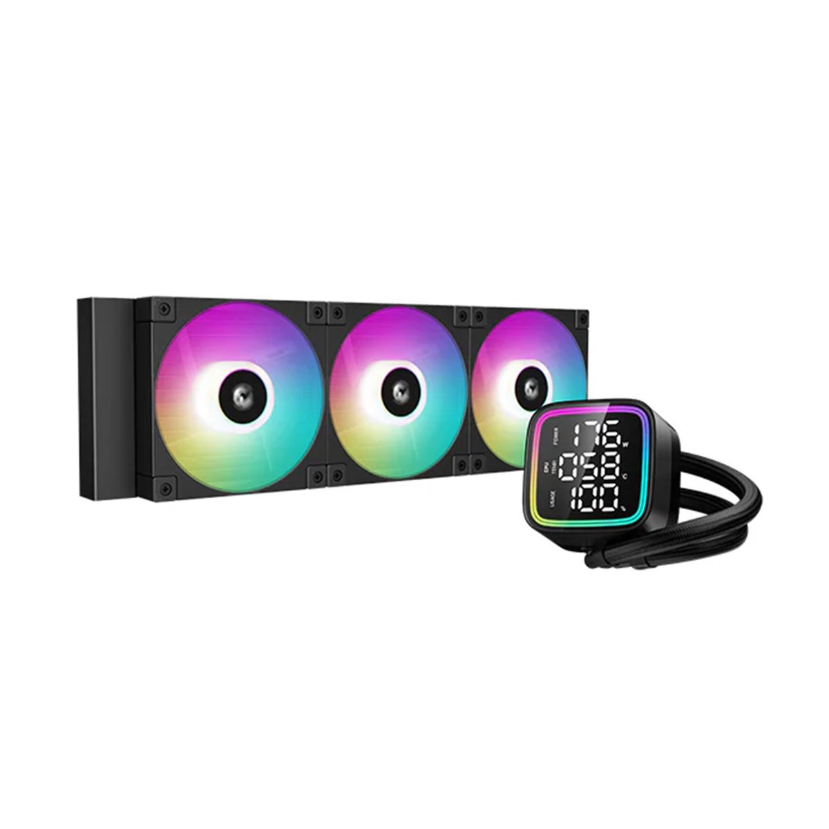 DeepCool LD360 360mm ARGB 數位顯示器 水冷散熱器(R-LD360-BKMSN-G-1)