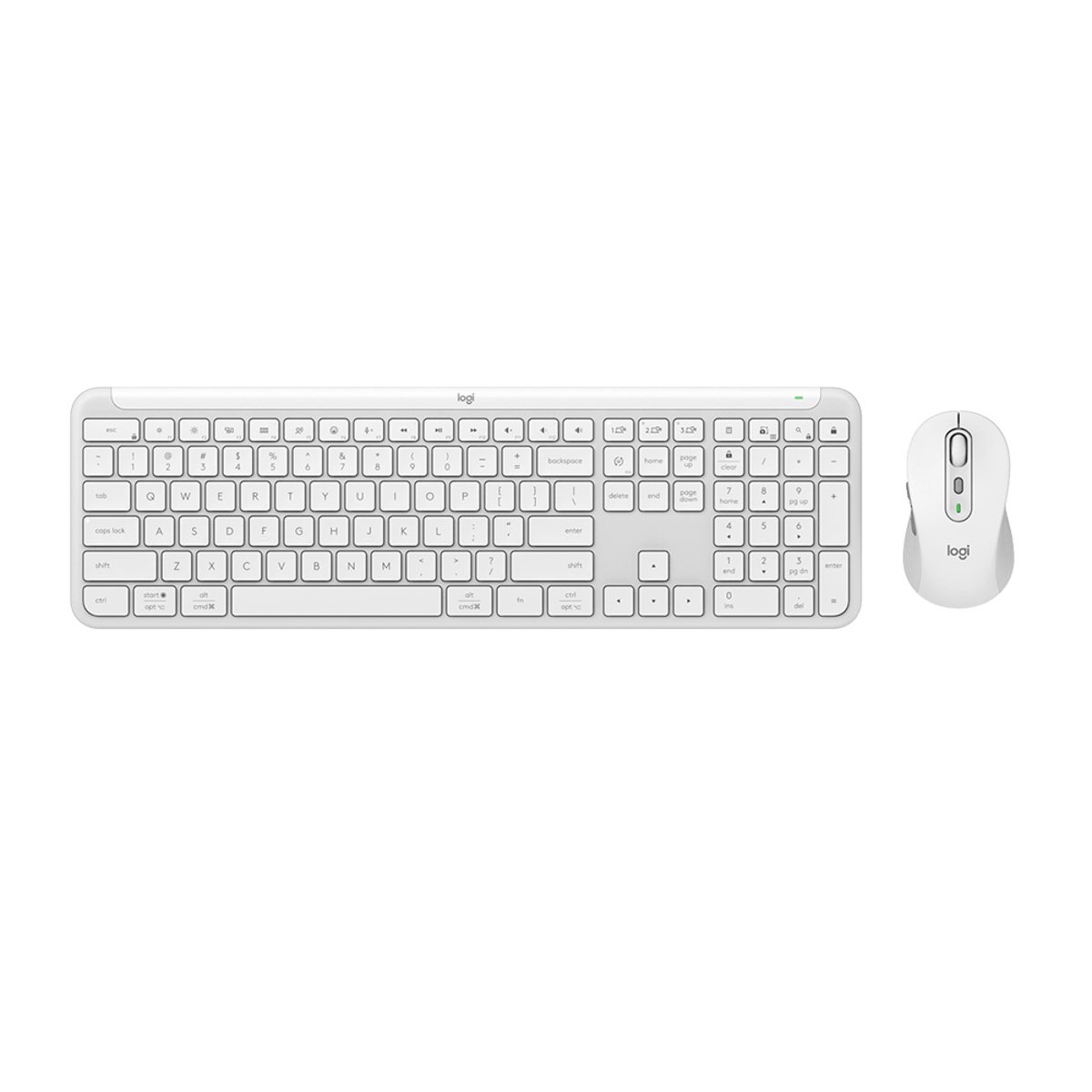 Logitech MK950 無線纖薄靜音鍵鼠組(珍珠白)