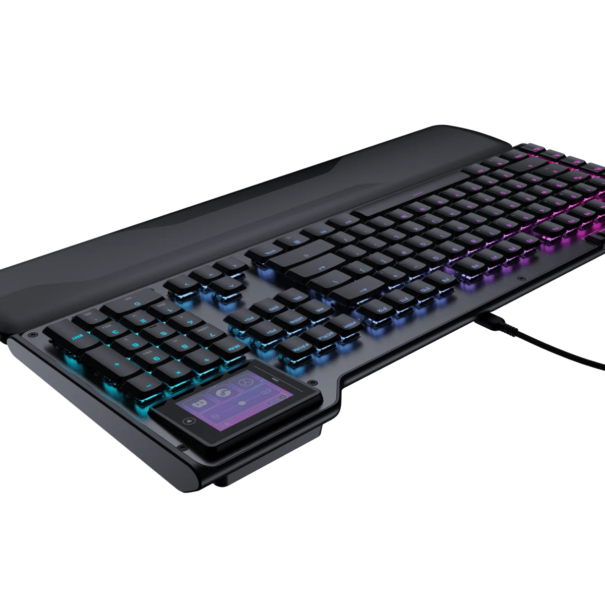 Turtle Beach Command Series KB5 全尺寸有線遊戲鍵盤(2.4 吋觸控螢幕)(黑色)
