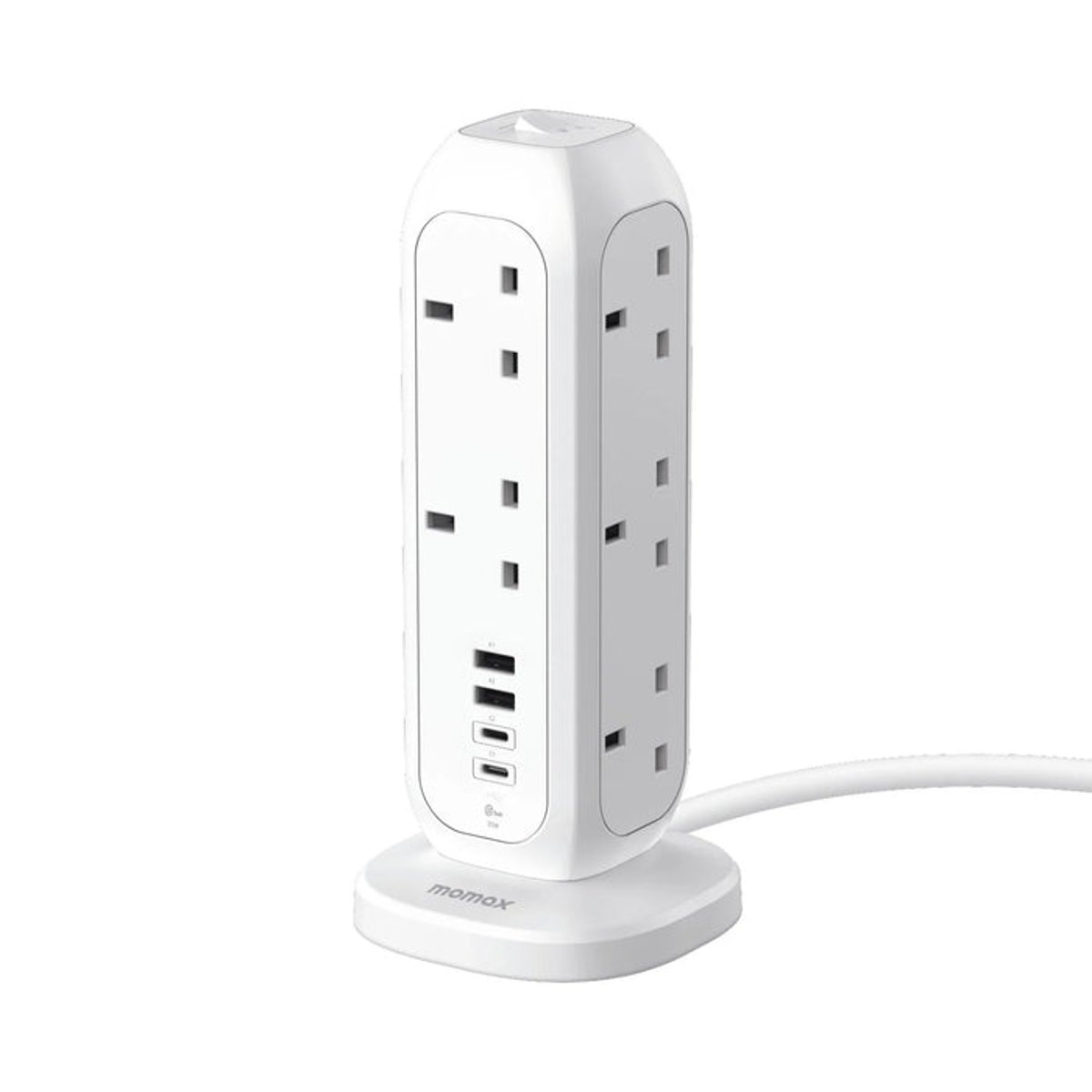 MOMAX ONEPLUG PD35W 2A2C 11位拖板 35W/ 3M(白色)