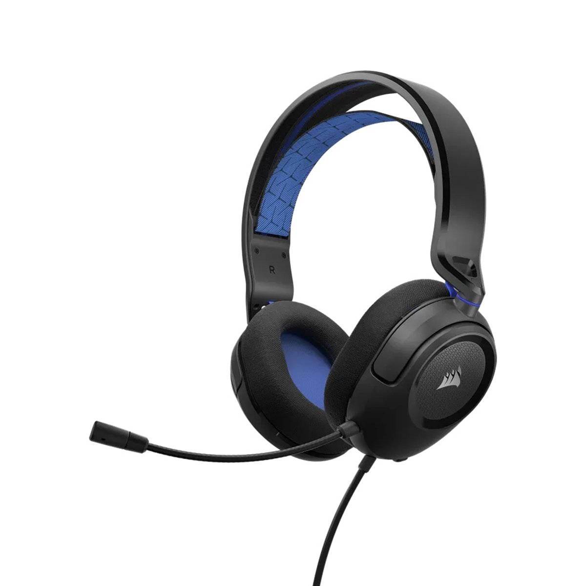Corsair HS35 V2 多平台有線遊戲耳機(藍色)