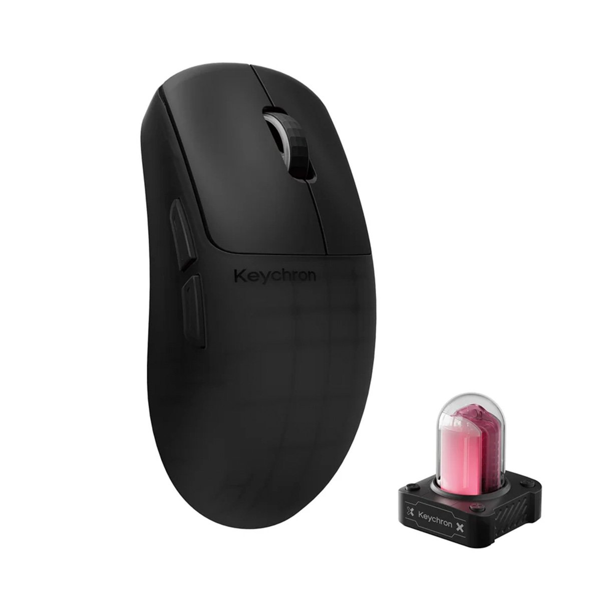Keychron G6 HE 8K Wireless 雙模無線滑鼠(G6-HB6)(透黑色)