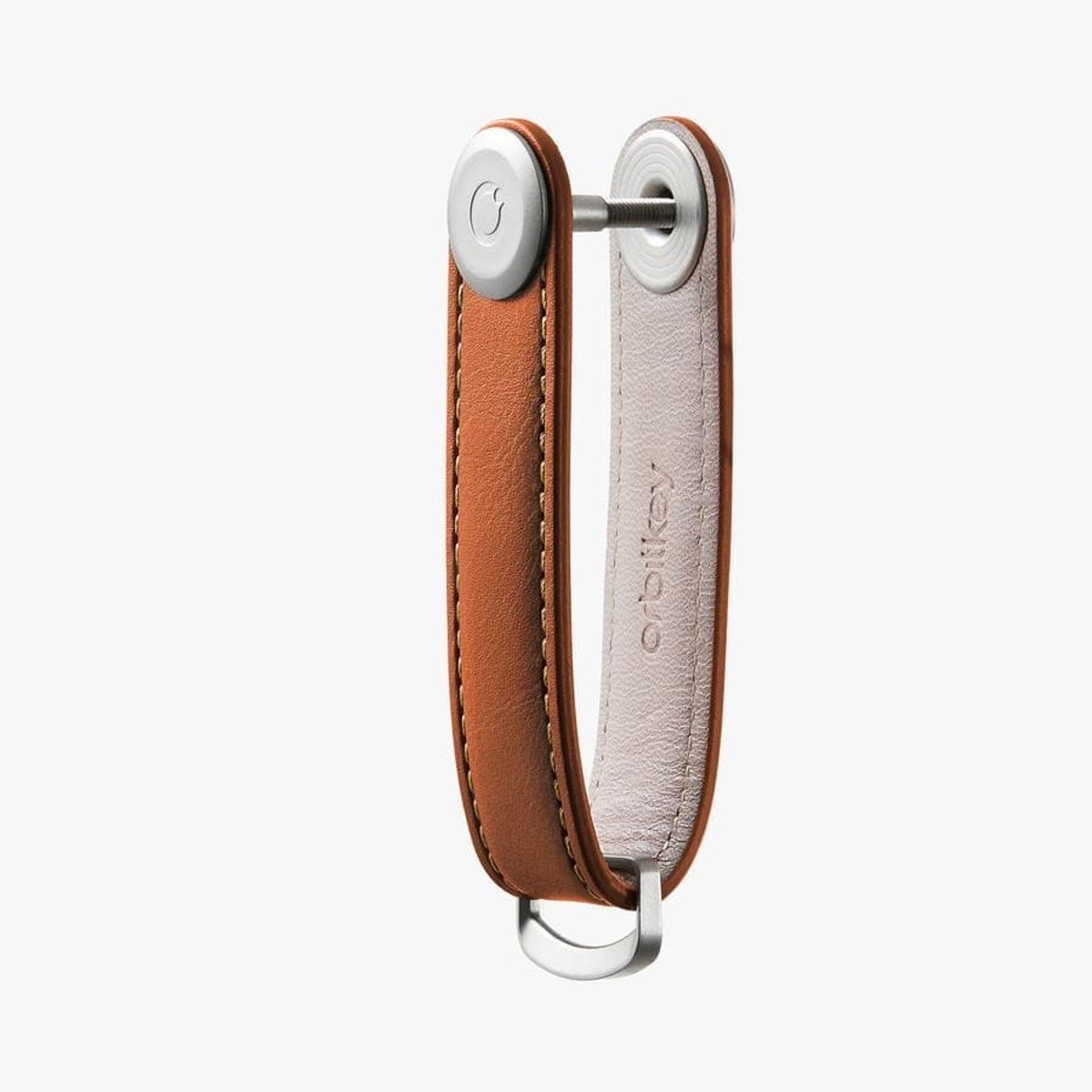 Orbitkey Leather Key Organiser 皮革鎖匙收納帶(銀扣-紅棕色)