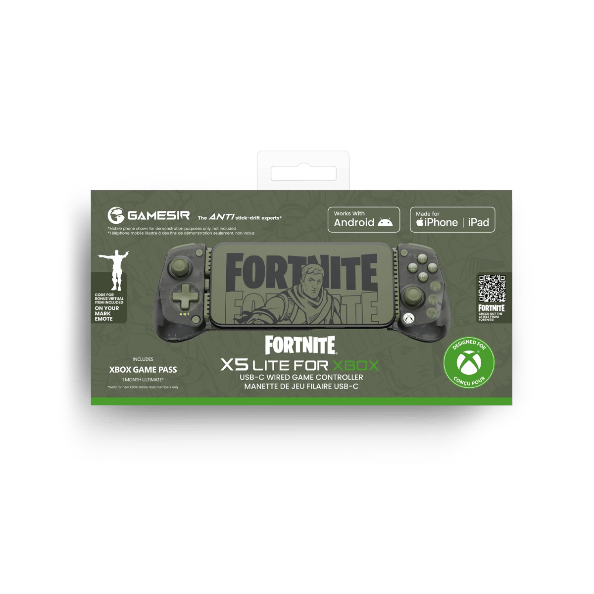 GameSir X5 Lite XBOX Fortnite Edition 拉伸手機控制器(Jonesy)