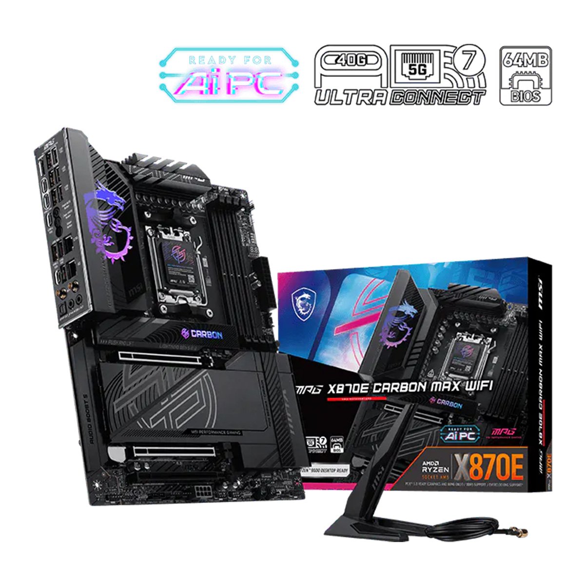 MSI MPG X870E CARBON MAX WIFI ATX 主機板