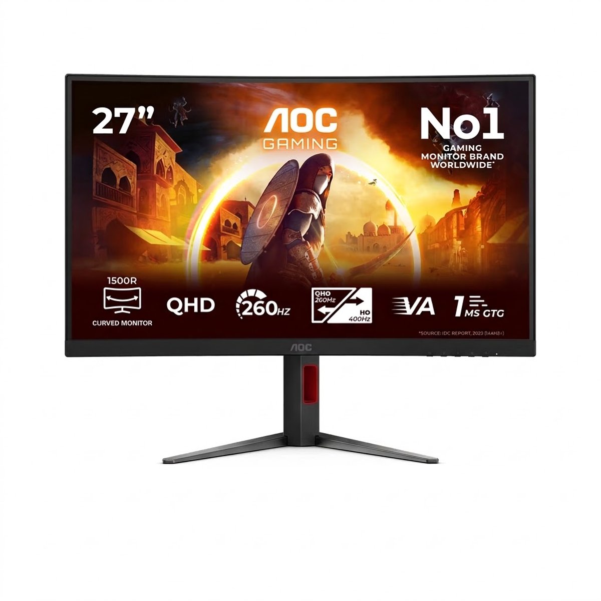 AOC CQ27G4Z2 27吋 雙模式(720P@400Hz/QHD@260Hz) Fast VA 1500R曲面電競顯示器