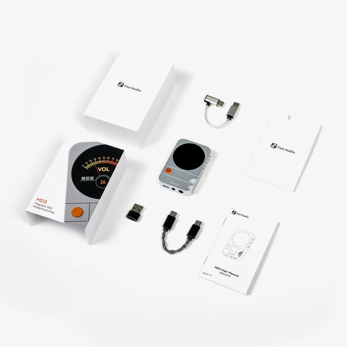 Fosi Audio MD3 MagDac 便攜磁吸AMP+DAC(黑色)