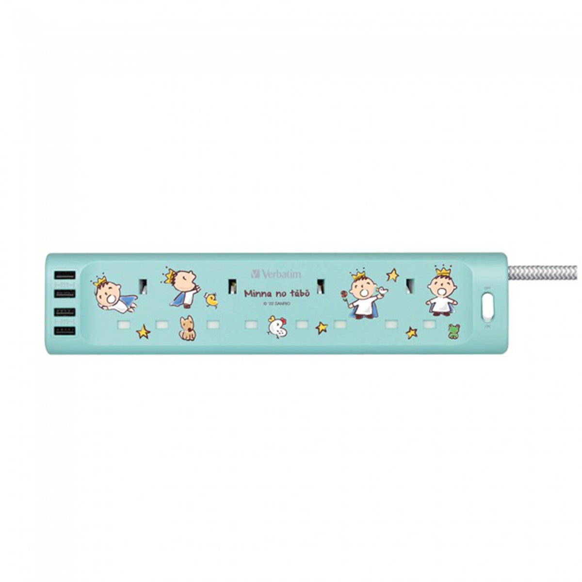 動漫工房 Sanrio Characters 四個插孔+四個USB口 拖板(Minna No Tabo)