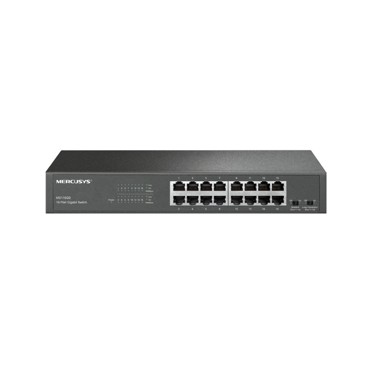 MERCUSYS MS116GS 16埠 Gigabit 桌面/機櫃式交換器