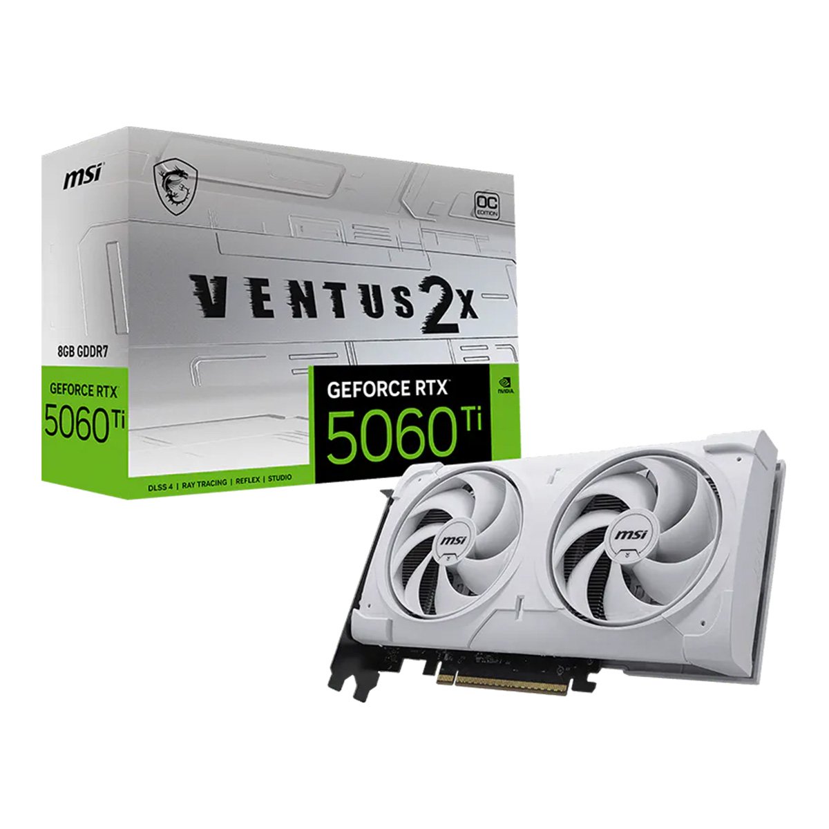 MSI GeForce RTX5060Ti 8G VENTUS 2X OC WHITE PLUS 8GB GDDR7 顯示卡(白色)