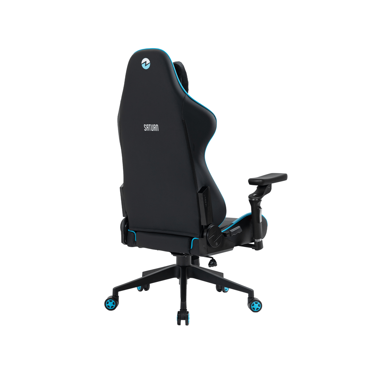 C255B Zenox Saturn MK-2 人體工學高背電競椅(5D 扶手)(Leather/Sky Blue)