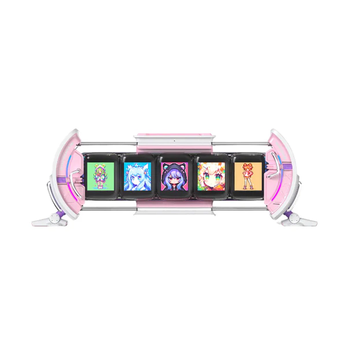 Divoom Times Gate 像素藝術信息展示時鐘桌搭(粉紅色)