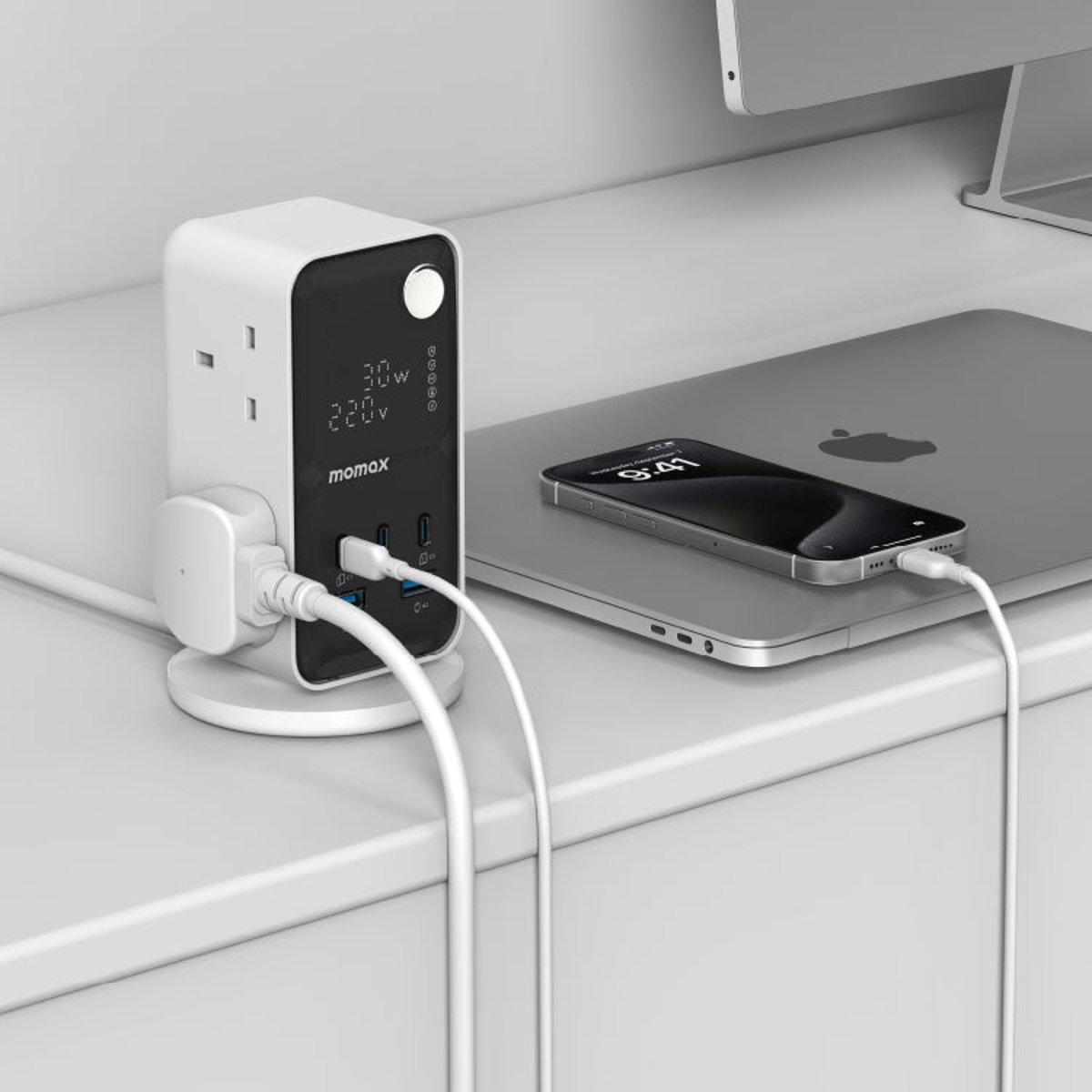 MOMAX 1-Charge Work Flow 35W 2A3C 6位拖板(US21)