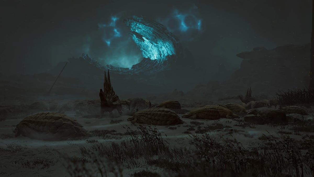 Monster Hunter Wilds 夜晚藍光洞穴與甲殼生物