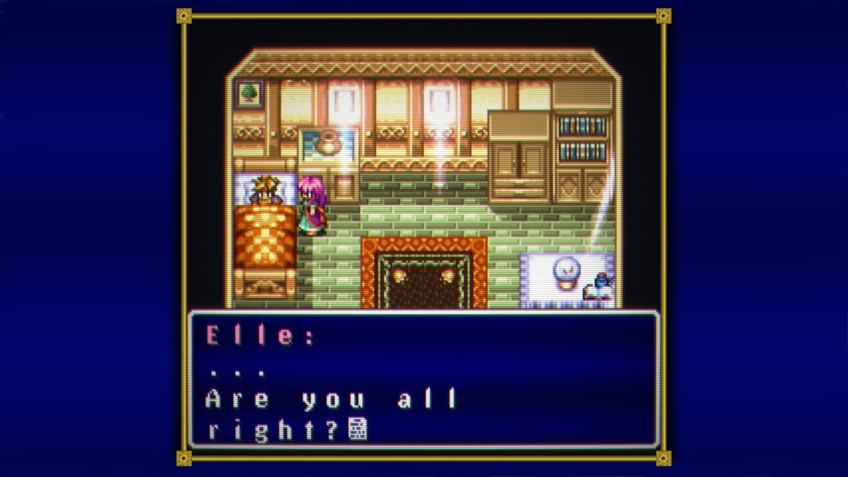 Terranigma 室內對話場景，Elle 關心主角