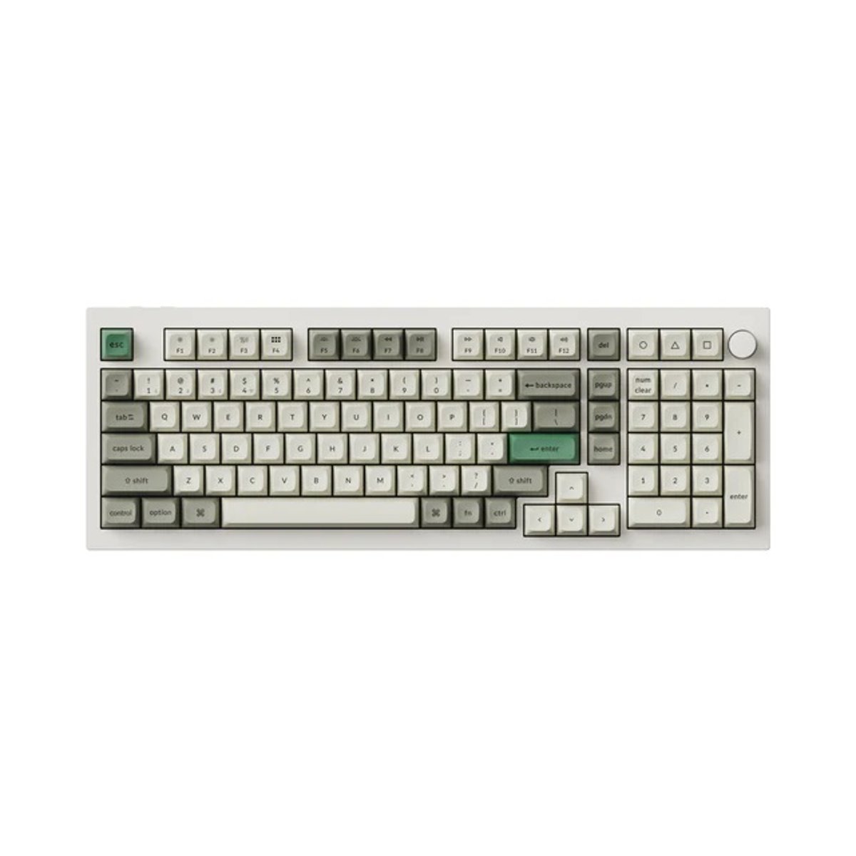 Keychron Q5 Max (Q5M-P4) QMK/VIA 無線客製化機械式鍵盤(貝殼白-Gateron Jupiter 香蕉軸)