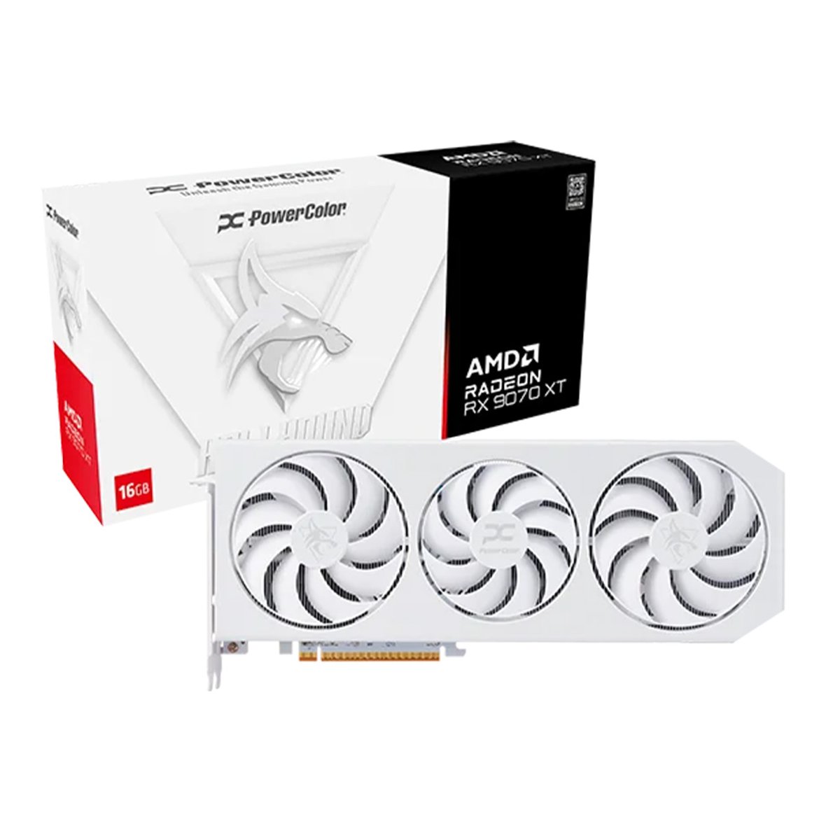 PowerColor HELLHOUND Spectral White AMD Radeon RX9070XT 16GB GDDR6 顯示卡
