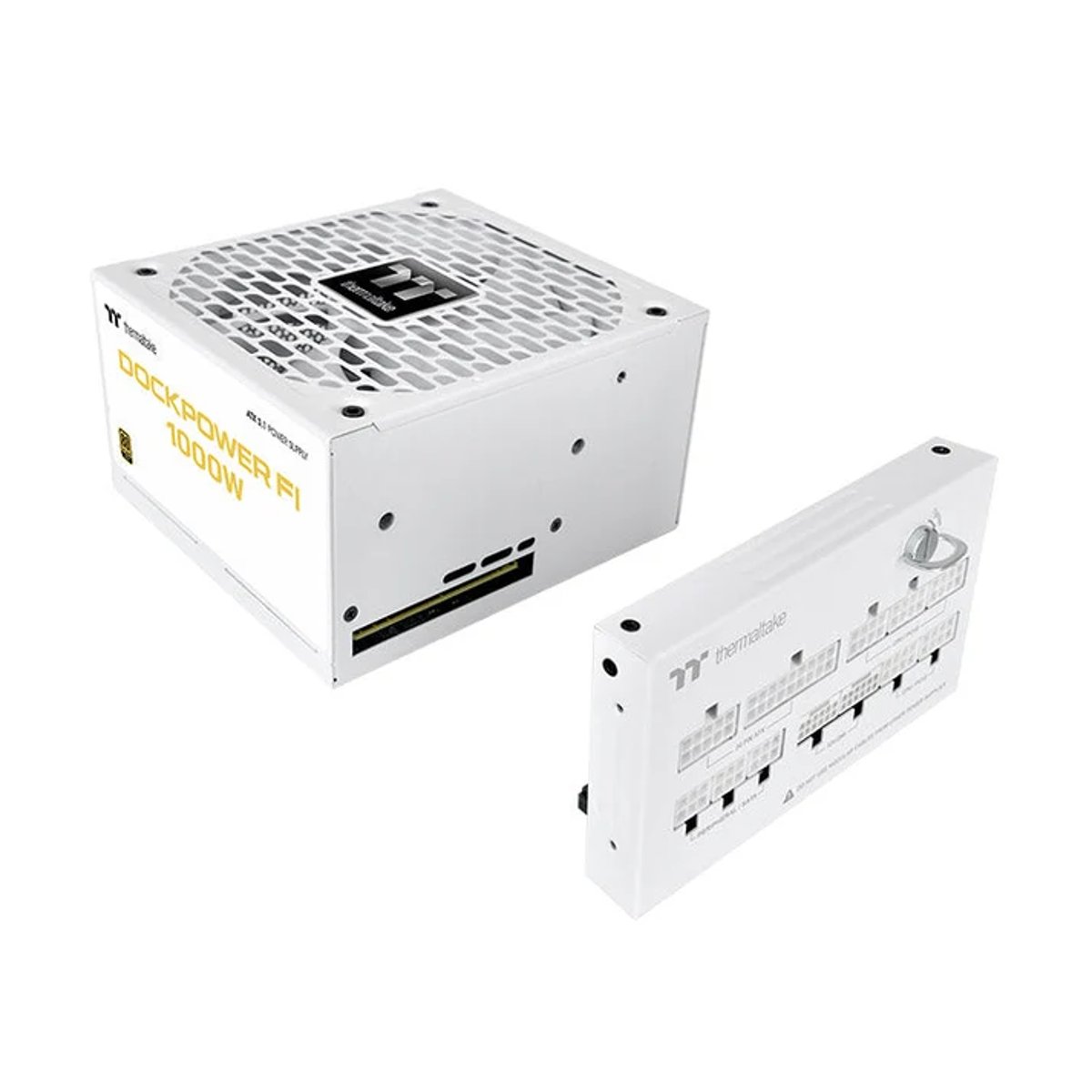 Thermaltake Dockpower FI Snow 1000W ATX 3.1 金牌全模組電源供應器(白色)