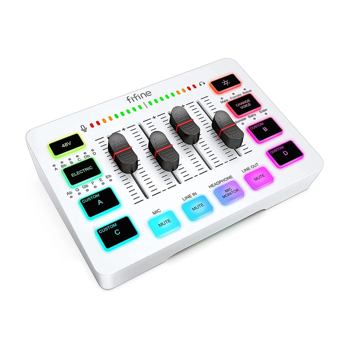 FIFINE AMPLIGAME SC3 遊戲專用直播混音器(白)