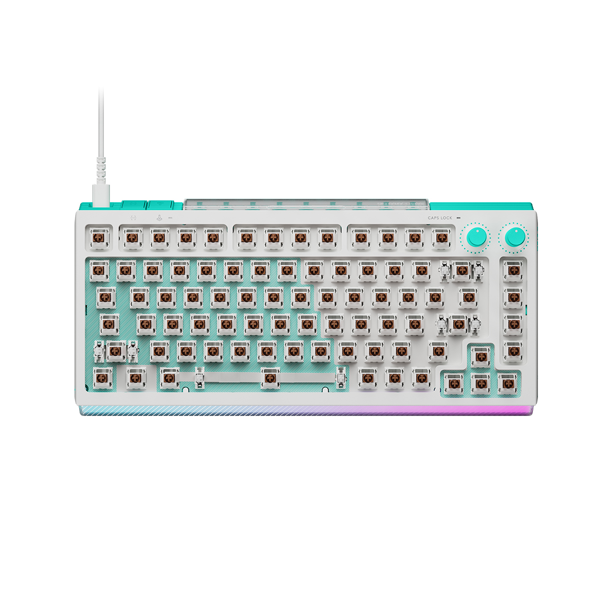 Logitech G512 X 75 類比機械雙軸有線電競鍵盤(75鍵-觸感軸-白色)