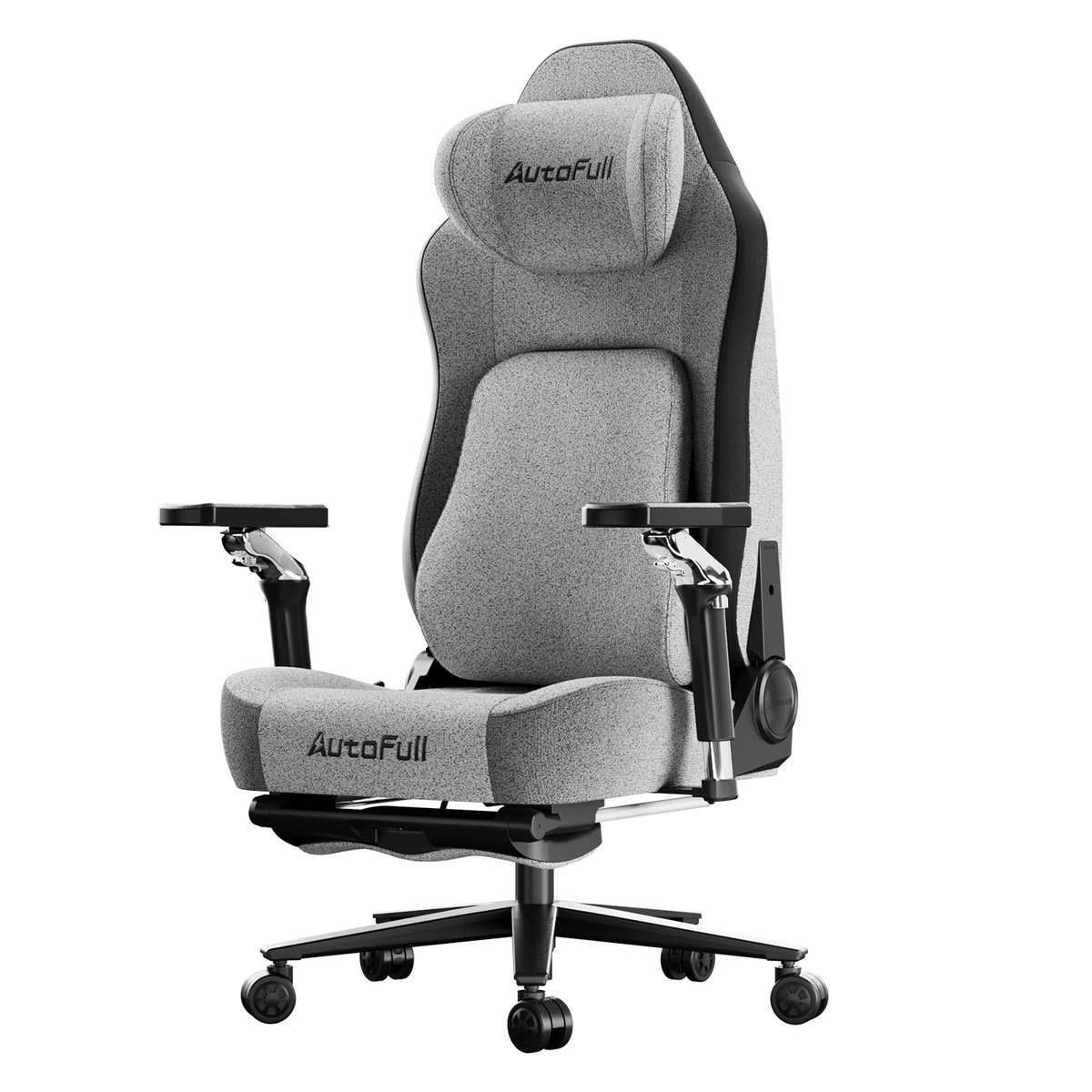 Autofull 傲風 M6系列人體工學電競椅(Pro-灰色耐貓抓-連腳托)