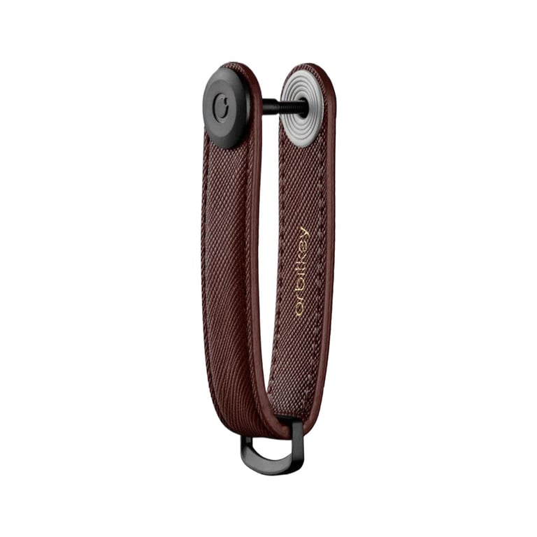 Orbitkey Saffiano Leather Key Organiser 摩洛哥皮鎖匙收納帶(櫻桃暗棕)
