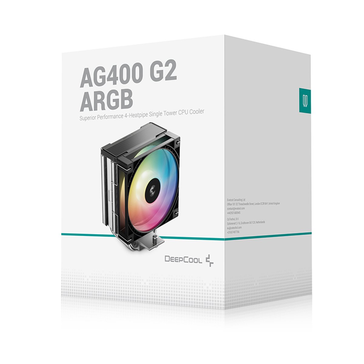 DeepCool AG400 G2 ARGB 單塔式風冷散熱器(黑色)