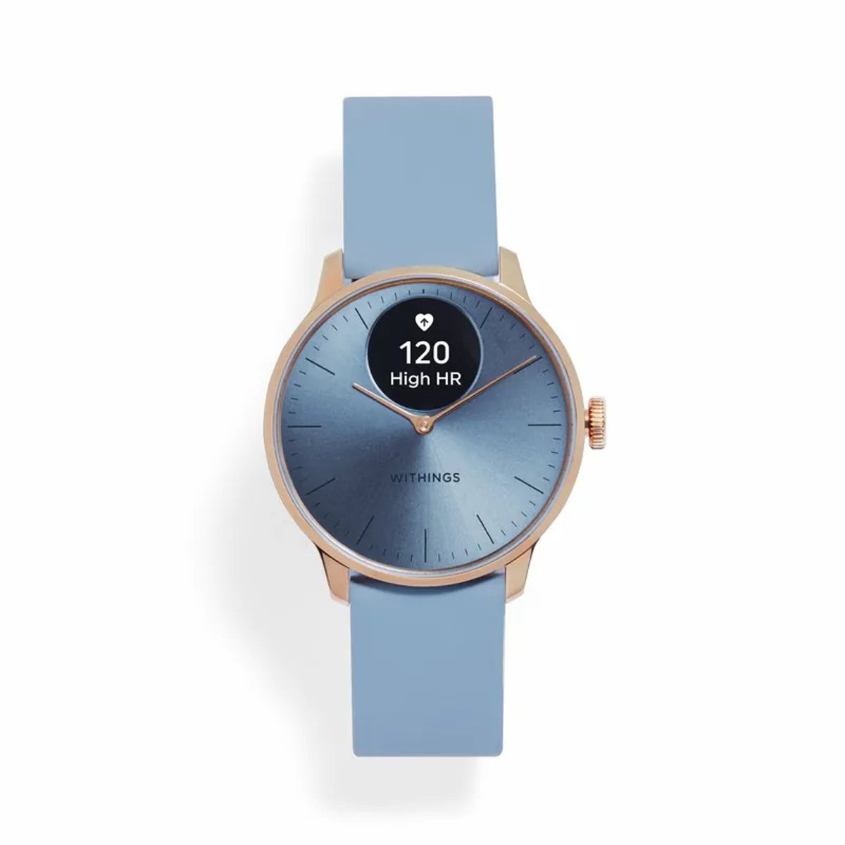 Withings ScanWatch Light 37mm 健康混合式智能手錶(RoseGold Blue-玫瑰金籃)